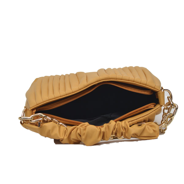 Crossbody Bag with Detachable Chain Strap (Mustard Yellow)