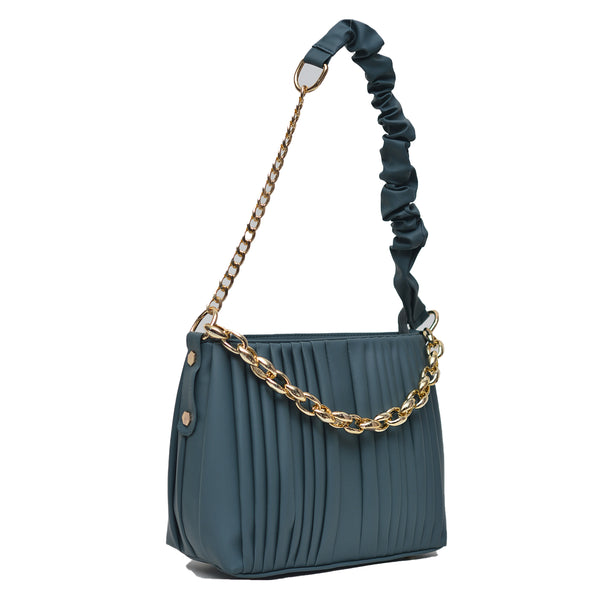 Crossbody Bag with Detachable Chain Strap (Sea Green)