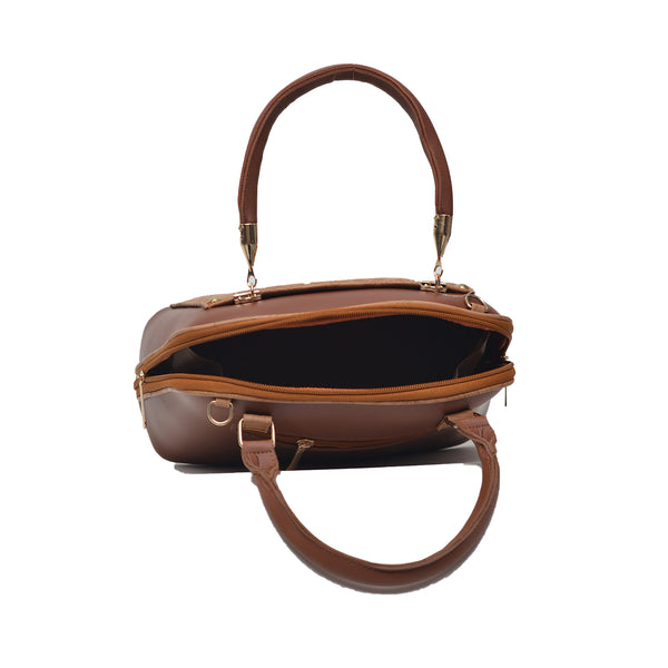 Floral D Bag (Mustard Brown)