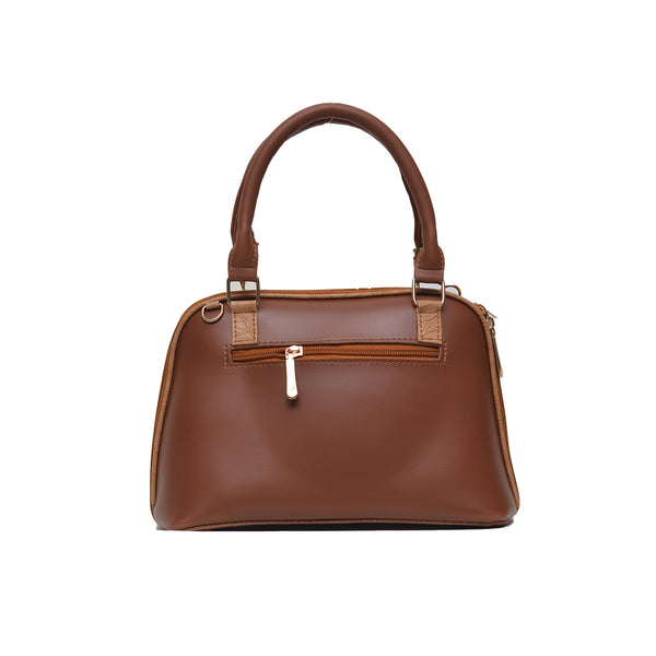 Floral D Bag (Mustard Brown)