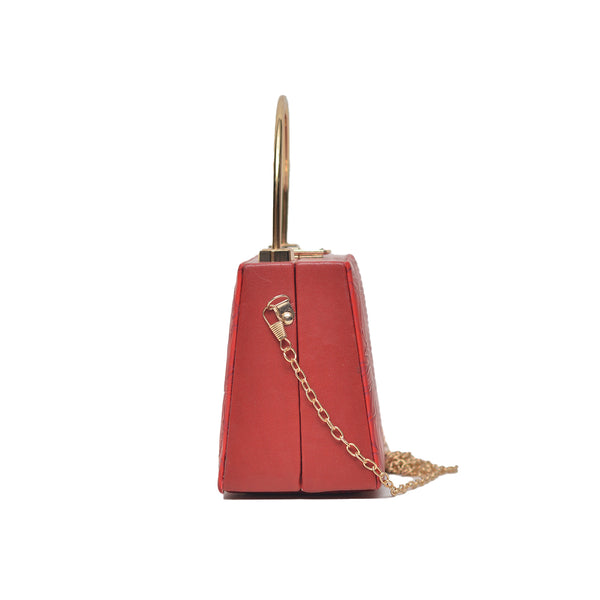 Floral Pattern Clutch (Red)