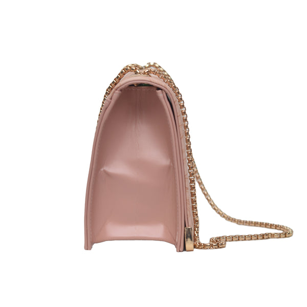 Floral Pattern Sling Crossbody Bag (Pink)