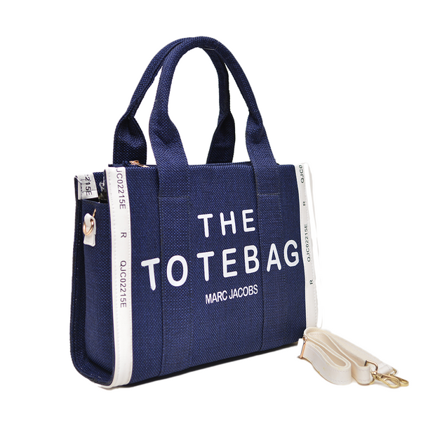 Jute Tote Bag (Navy Blue)