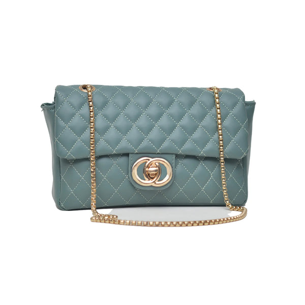 Classic Flap Shoulder Bag (Light Green)