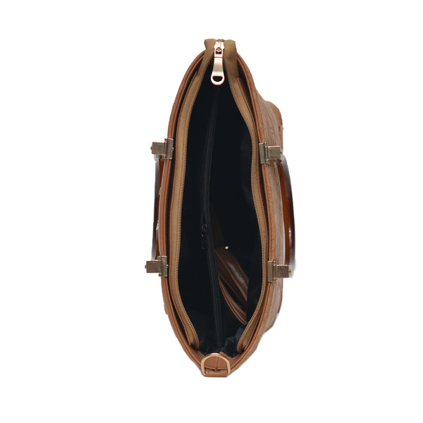 MR Boutique Sling LADY Handbag (Mustard Brown)