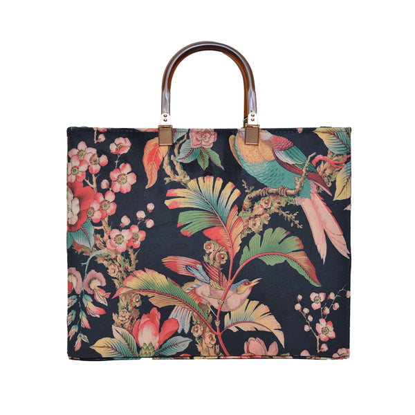 MR FASHION Shoulder Bag (Black Flower)