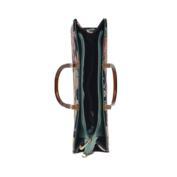 MR FASHION Shoulder Bag (Black Flower)