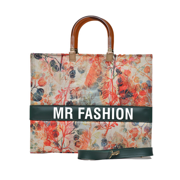 MR FASHION Shoulder Bag (Black & Orange)