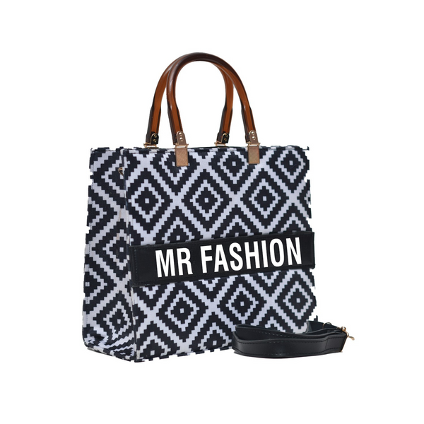 MR FASHION Shoulder Bag (Black & White)