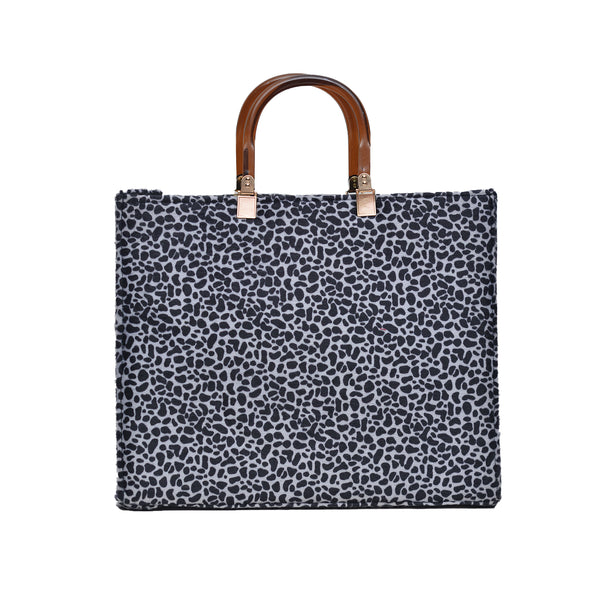 MR FASHION Shoulder Bag (Black & White Cheetah Print)