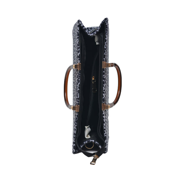 MR FASHION Shoulder Bag (Black & White Cheetah Print)