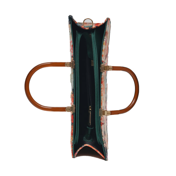 MR FASHION Shoulder Bag (Bottle Green & Orange)