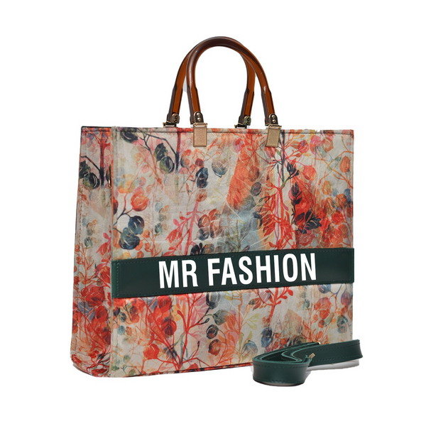MR FASHION Shoulder Bag (Bottle Green & Orange)