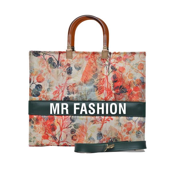 MR FASHION Shoulder Bag (Bottle Green & Orange)