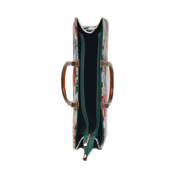 MR FASHION Shoulder Bag (Green & White)