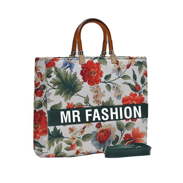 MR FASHION Shoulder Bag (Green & White)