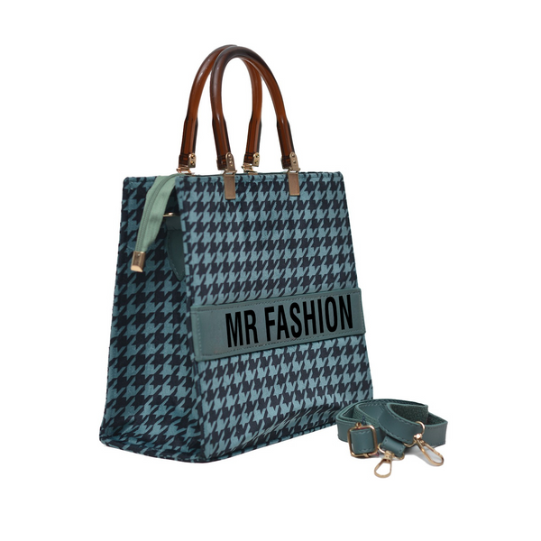 MR FASHION Shoulder Bag (Light Green & Black)