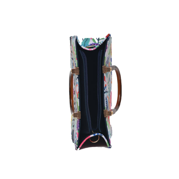 MR FASHION Shoulder Bag (Multi White & Blue)