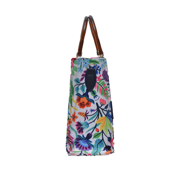 MR FASHION Shoulder Bag (Multi White & Blue)