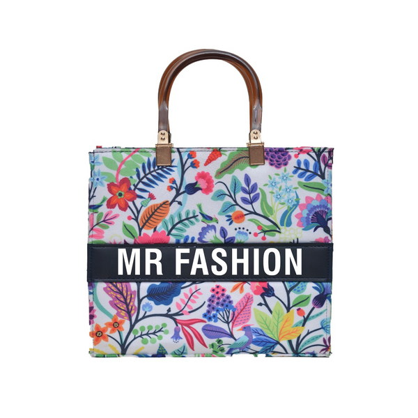 MR FASHION Shoulder Bag (Multi White & Blue)