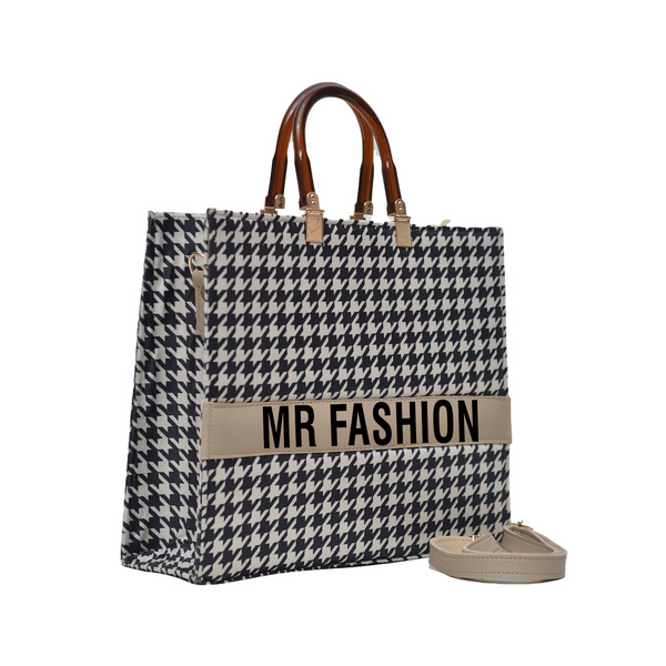 MR FASHION Shoulder Bag (Skin & Black)