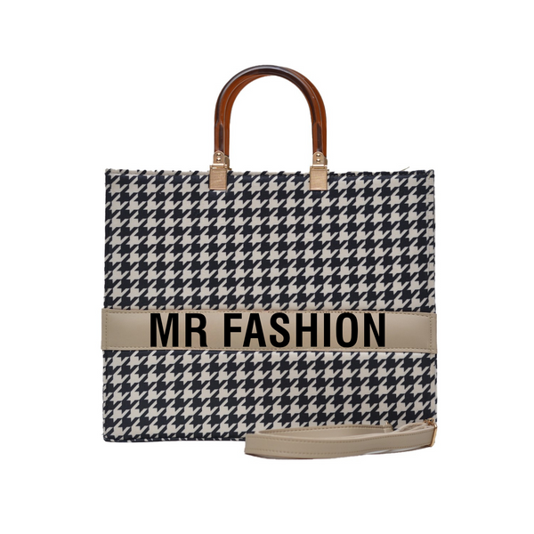 MR FASHION Shoulder Bag (Skin & Black)