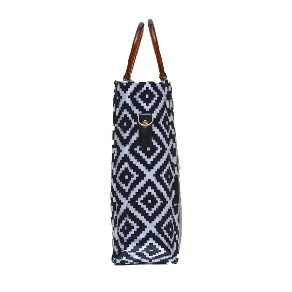 MR FASHION Shoulder Bag (White Black)