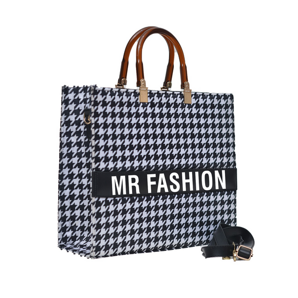 MR FASHION Shoulder Bag (White & Black)
