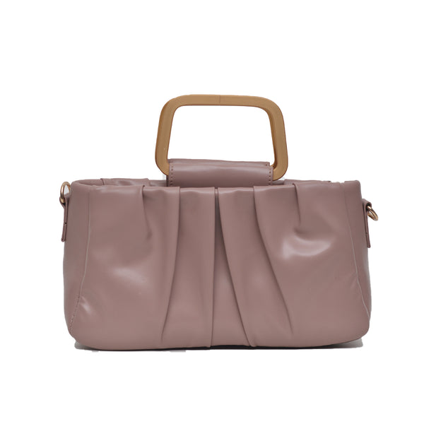 Metal Pearl Handle Bag (Purple)