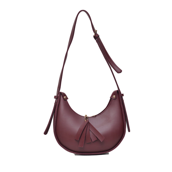 Moon Crossbody Bag (Maroon)