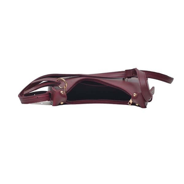 Moon Crossbody Bag (Maroon)