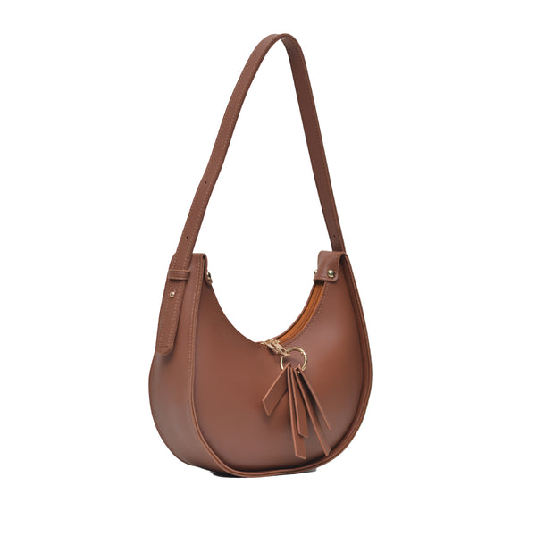Moon Crossbody Bag (Mustard Brown)