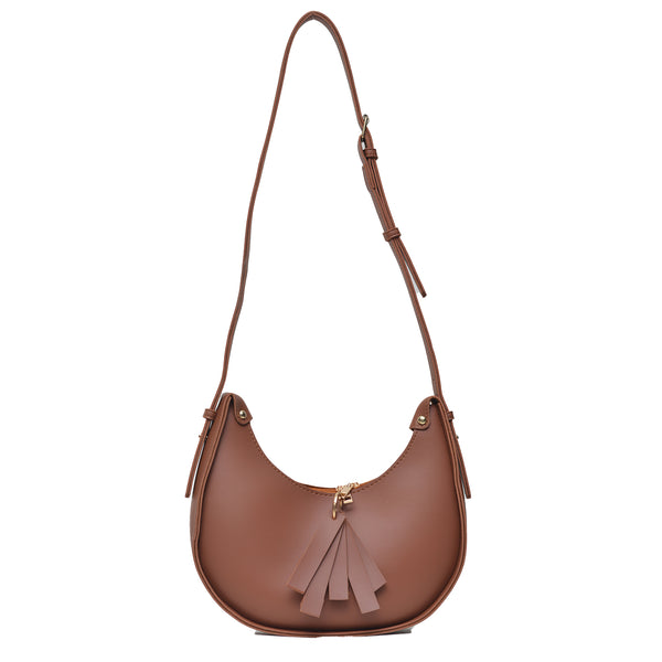 Moon Crossbody Bag (Mustard Brown)