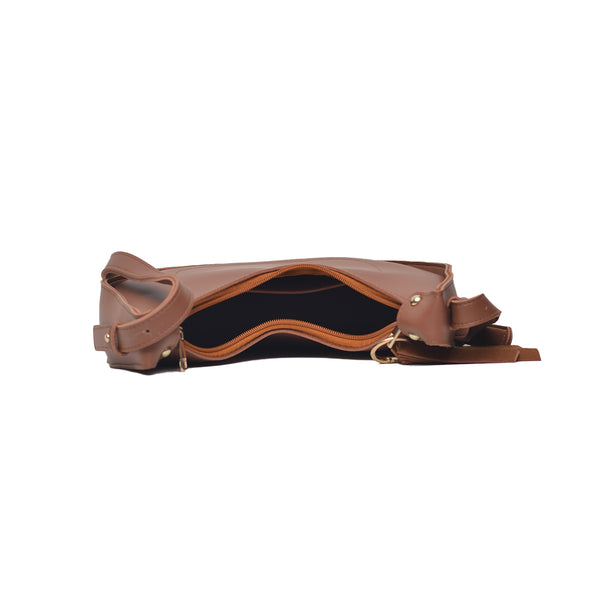 Moon Crossbody Bag (Mustard Brown)
