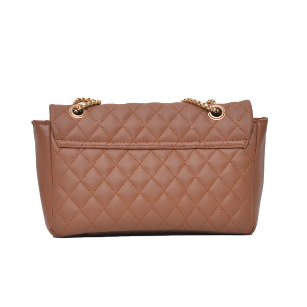Classic Flap Shoulder Bag (Mustard Brown)