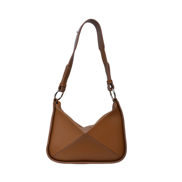 Puzzle Fold Leather Crossbody Bag (Mustard Yellow)