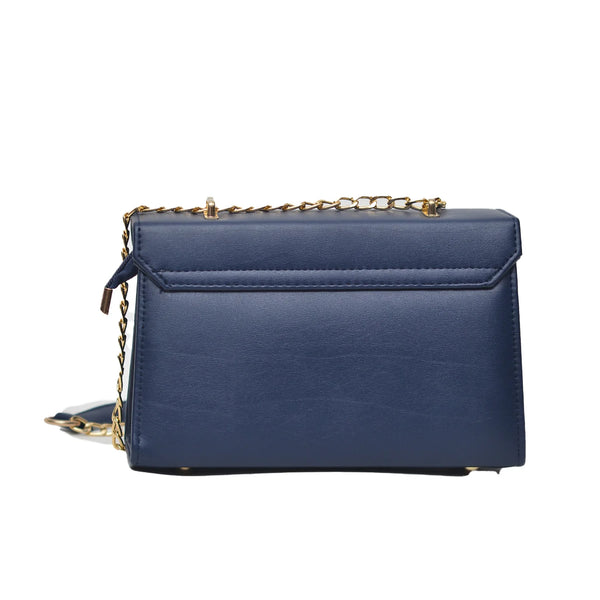 Classic Envelope Shaped Crossbody Bag (Navy Blue)