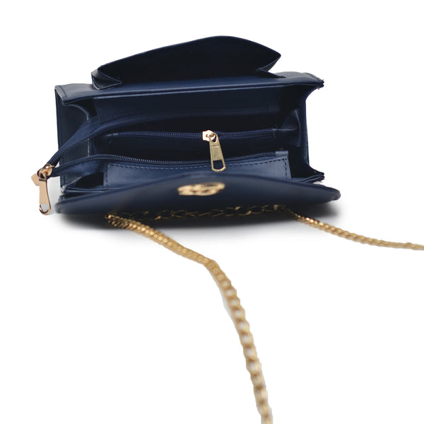 Classic Envelope Shaped Crossbody Bag (Navy Blue)