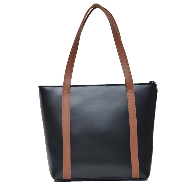 Oversized Shopper Shoulder Bag (Black)