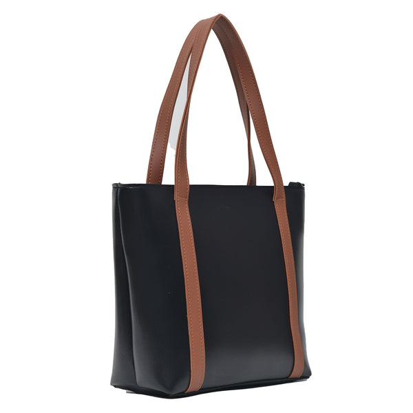 Oversized Shopper Shoulder Bag (Black)