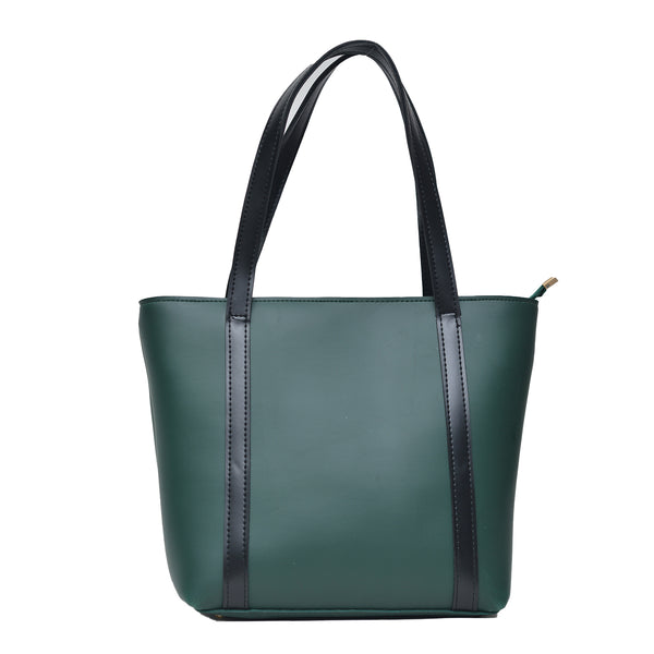 Oversized Shopper Shoulder Bag (Bottle Green)