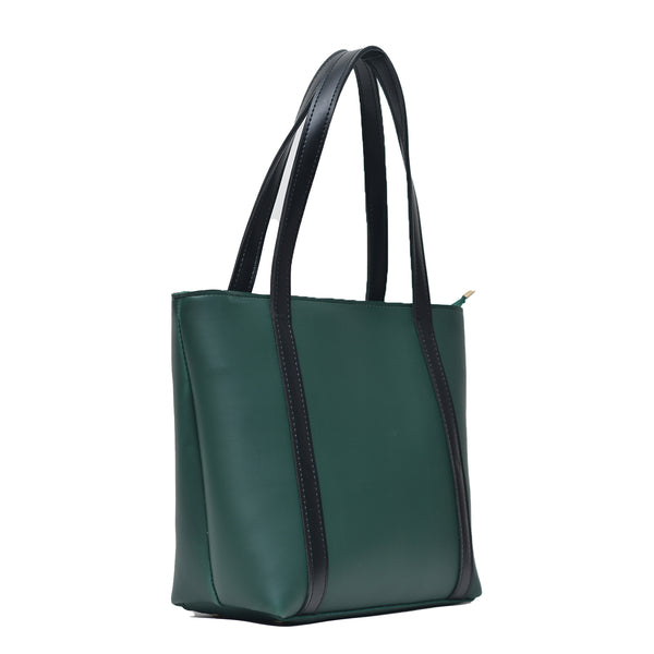 Oversized Shopper Shoulder Bag (Bottle Green)
