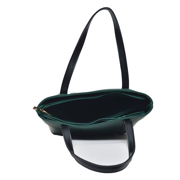 Oversized Shopper Shoulder Bag (Bottle Green)