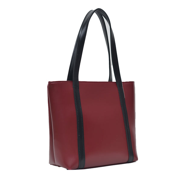 Oversized Shopper Shoulder Bag (Maroon)