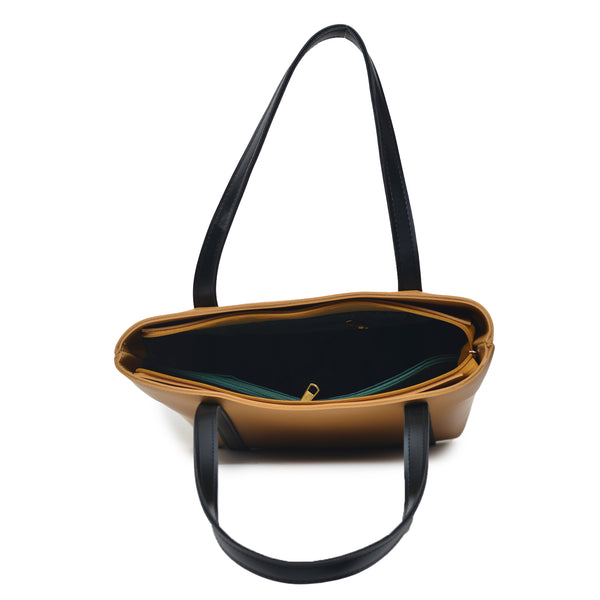 Oversized Shopper Shoulder Bag (Mustard Yellow)
