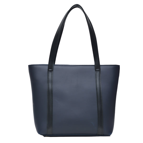 Oversized Shopper Shoulder Bag (Navy Blue)