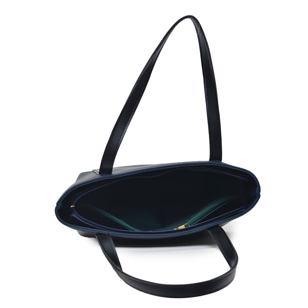 Oversized Shopper Shoulder Bag (Navy Blue)