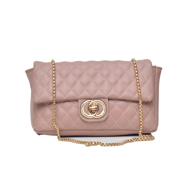 Classic Flap Shoulder Bag (Pink)