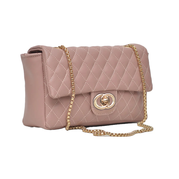 Classic Flap Shoulder Bag (Pink)