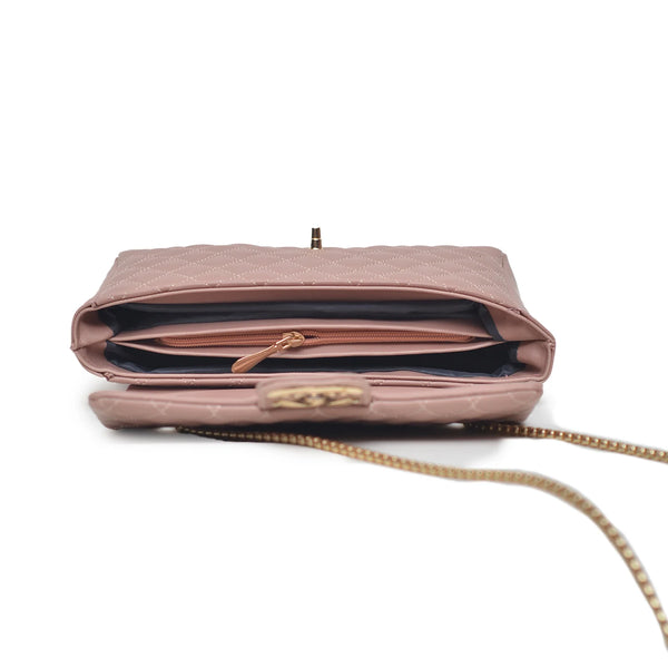 Classic Flap Shoulder Bag (Pink)